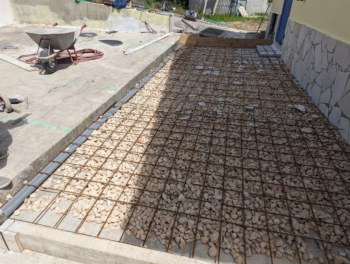 Véranda sur mesure - travaux en cours