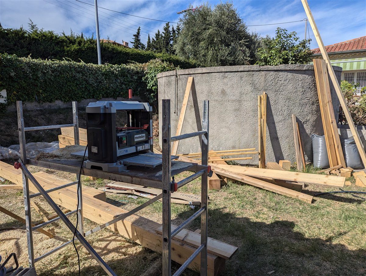 Véranda sur mesure - travaux en cours