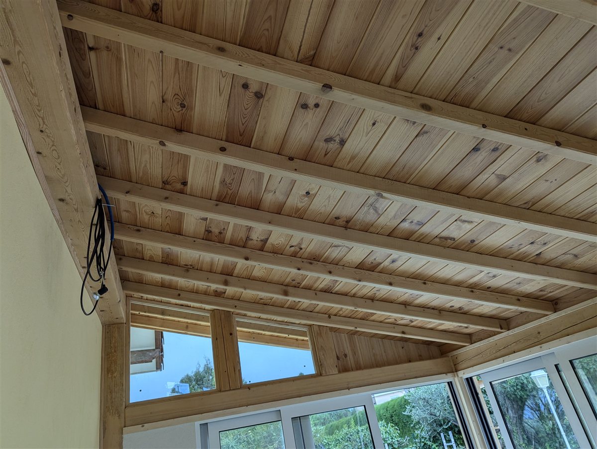 Véranda sur mesure - travaux en cours