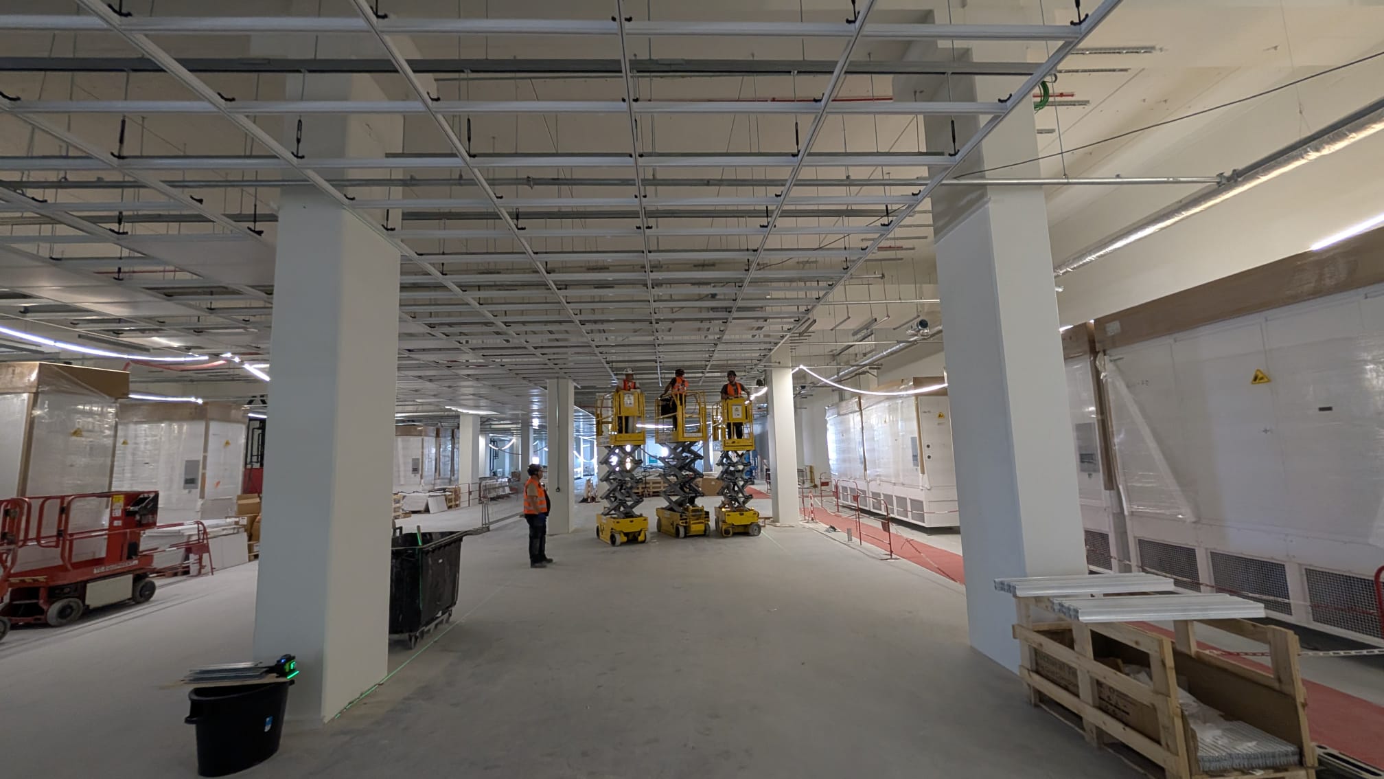 Chantier data center — installation technique de grande ampleur