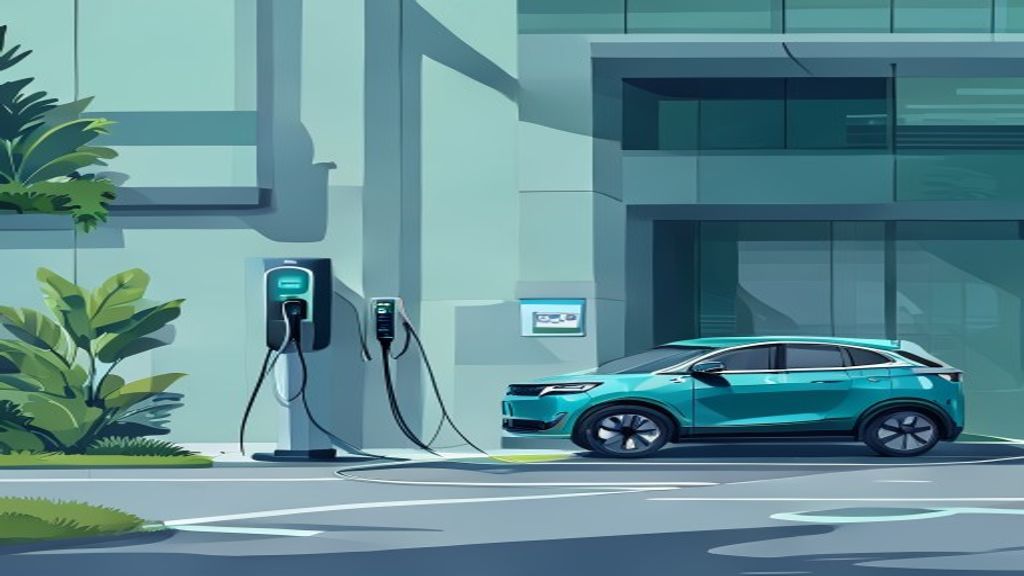 Borne de recharge IRVE dans un parking de copropriété