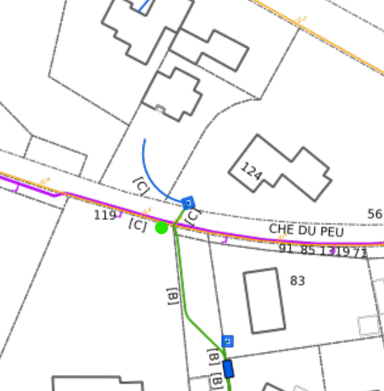 Plan de déploiement fibre optique et positionnement de poteau