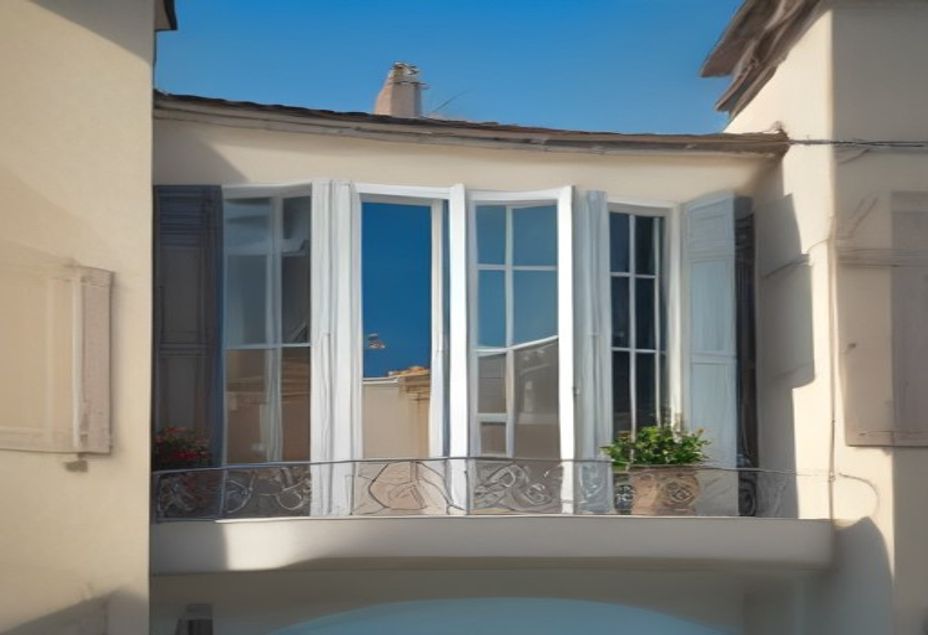 Artisan posant une fenêtre double vitrage dans un appartement à Nice