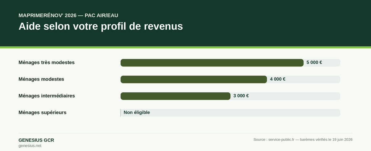 Barèmes MaPrimeRénov' 2026 pompe à chaleur air/eau