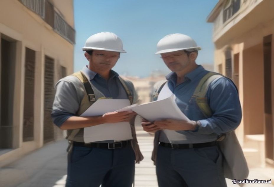 Responsable de chantier présentant les documents d'assurance à un client à Nice