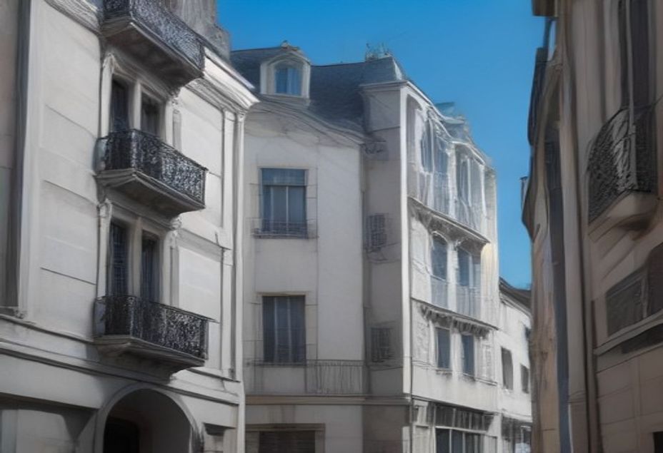 Façade d'immeuble niçois en rénovation avec échafaudage — plan pluriannuel de travaux copropriété Nice